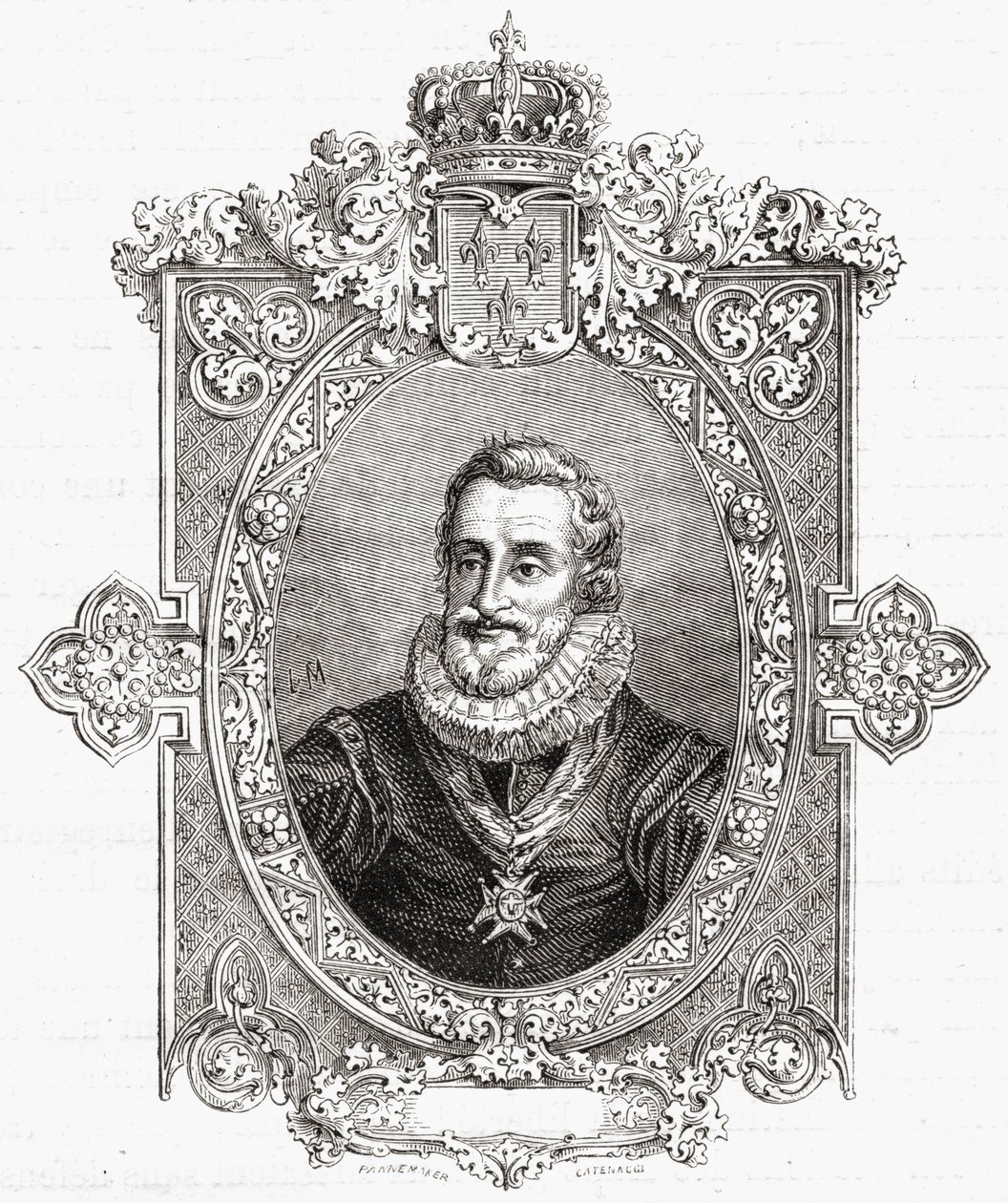 Henri IV, gravado por Pannemaker-Ligny, de "História da Revolução Francesa" por Louis Blanc (1811-82) de Hercule Catenacci