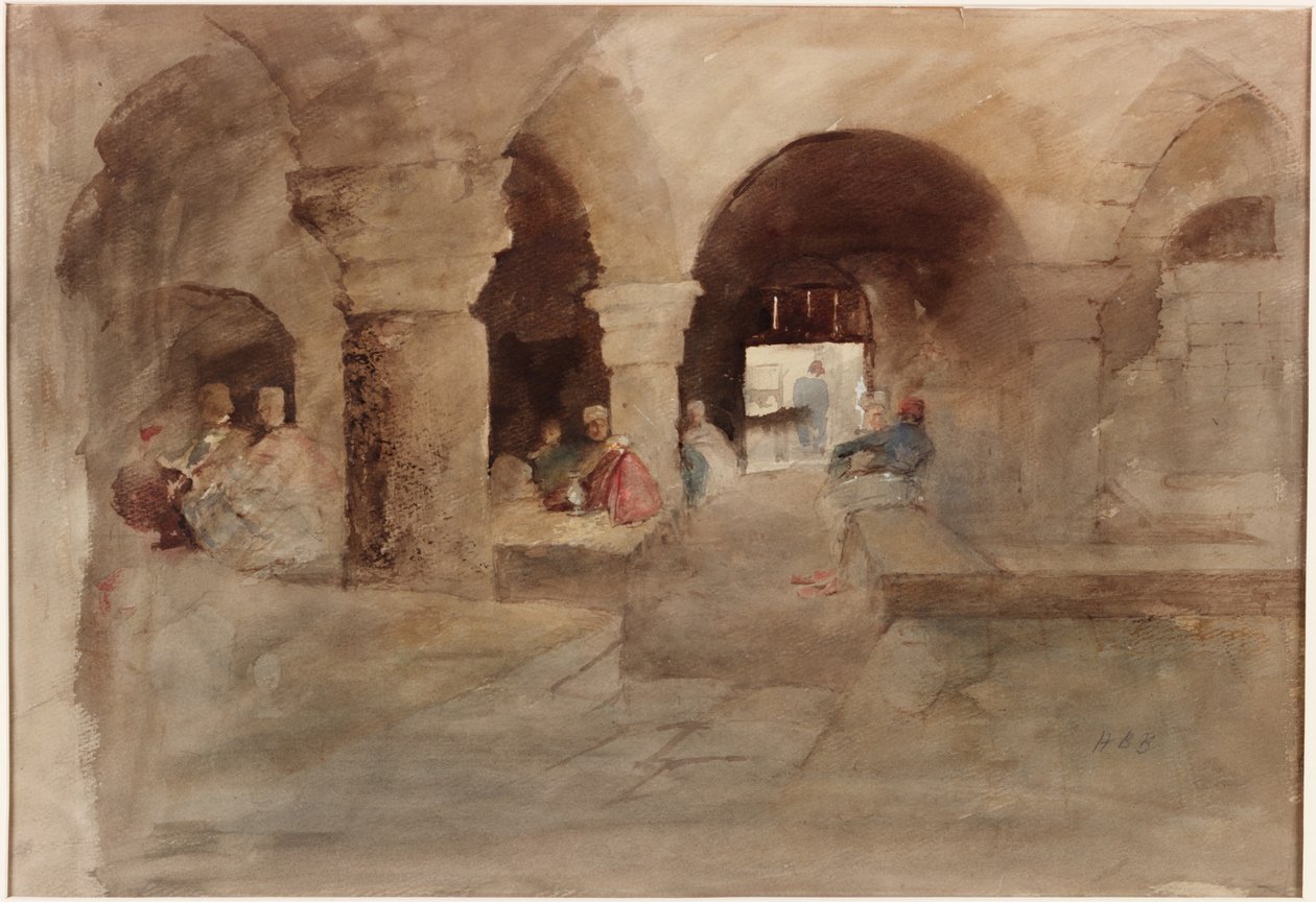Market Place, Tânger (bodycolour) de Hercules Brabazon Brabazon