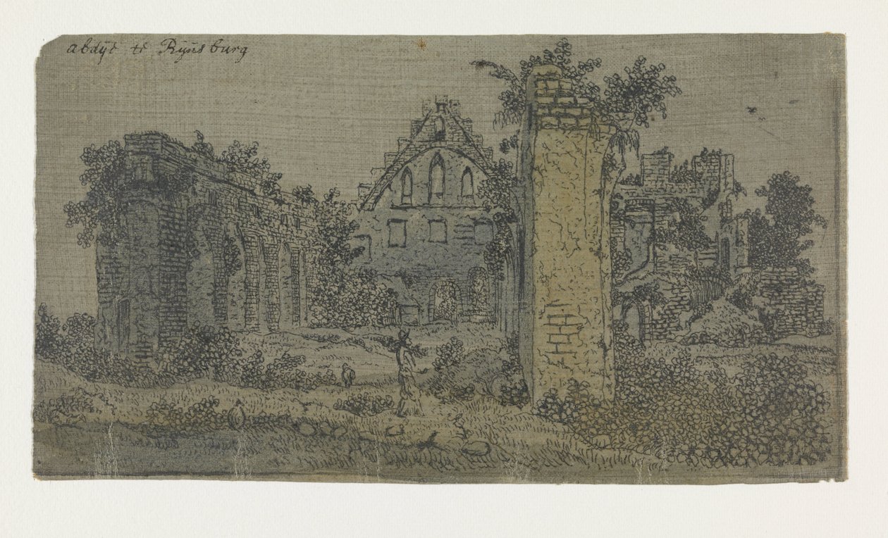 Ruínas da Abadia de Rijnsburg, Versão Pequena Ruínas da Abadia de Rijnsburg do Sul: Versão Pequena de Hercules Segers