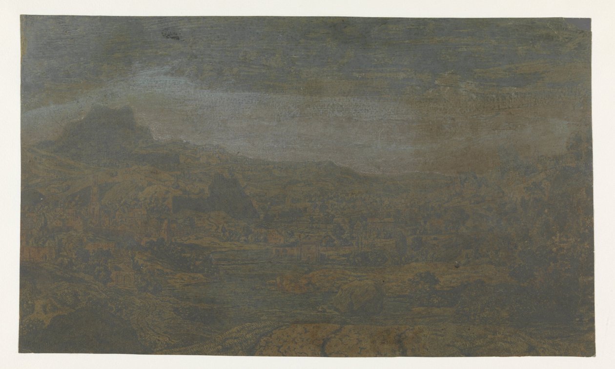 Vale com Rio e Cidade com Quatro Torres de Hercules Segers