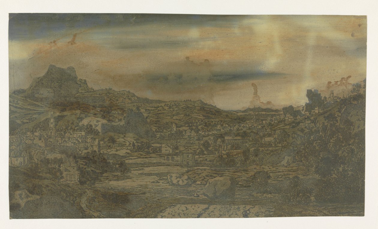Vale com Rio e Cidade com Quatro Torres de Hercules Segers