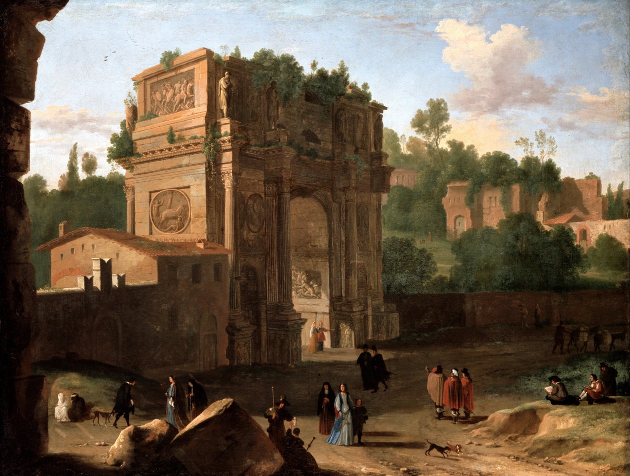 O arco de Constantino, Roma de Herman van Swanevelt