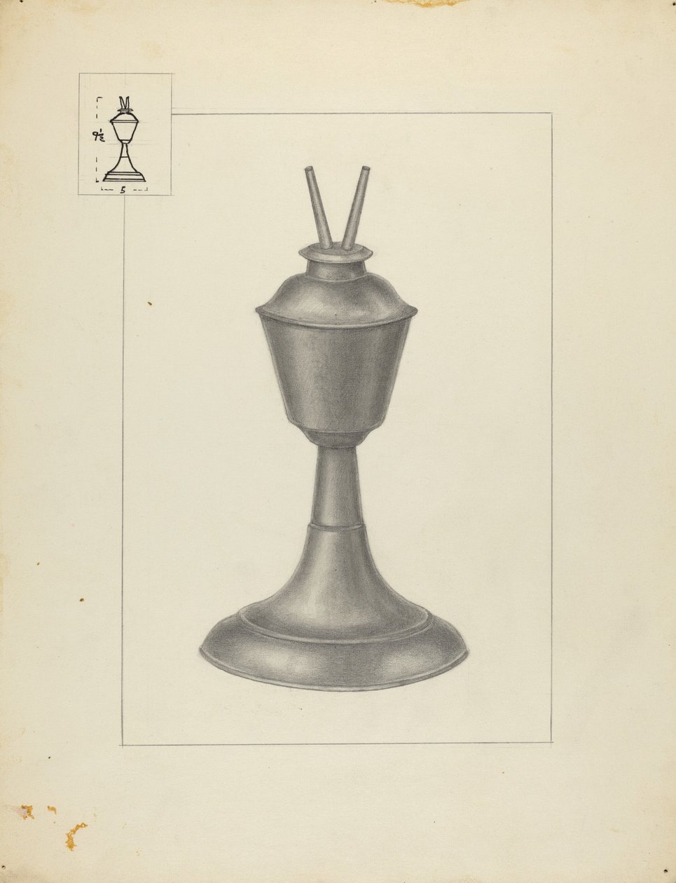 Lâmpada de canfeno de Herman Bader