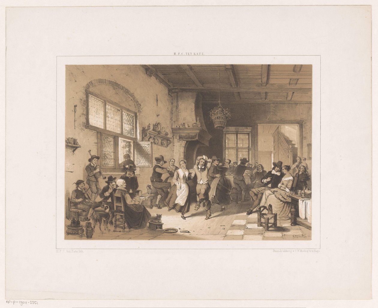 Companhia de dança numa estalagem de Herman Frederik Carel ten Kate