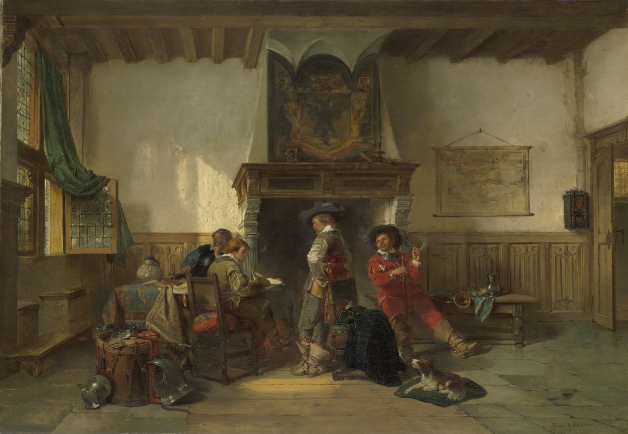 Soldados em uma Guarda de Herman Frederik Carel ten Kate