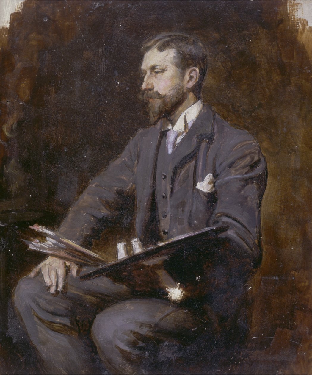 Auto-retrato possível, c.1890-1900 de Herman Gustave Herkomer