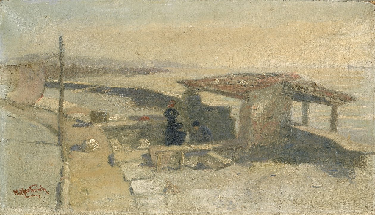 Esboço para a Lombardia Bleachery, 1892. de Herman Hartwich