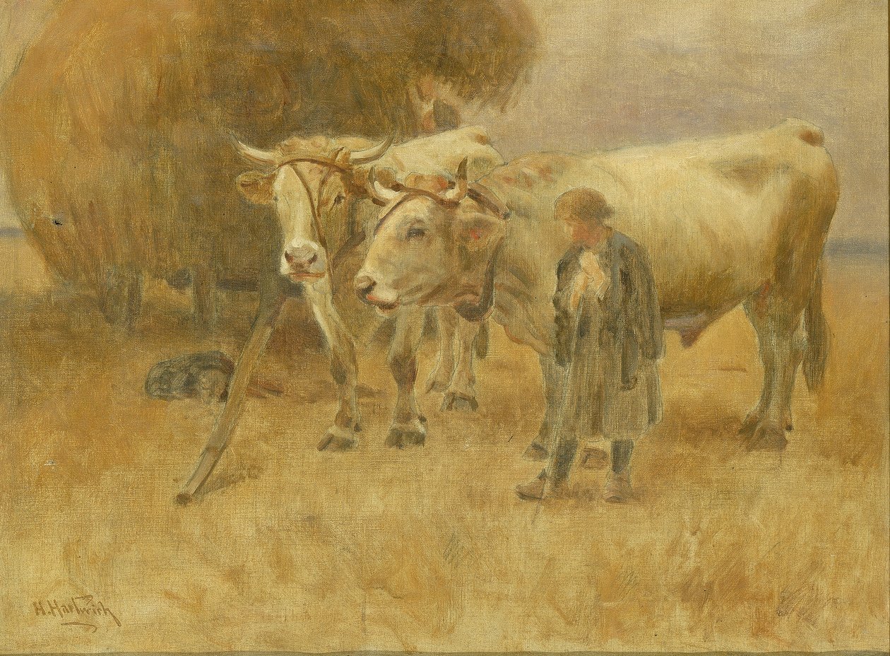 Esboço para The Harvesters, 1907. de Herman Hartwich