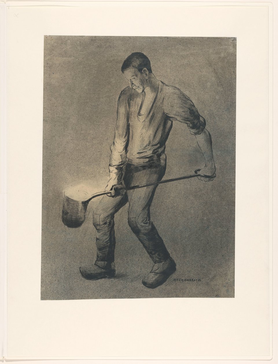 Trabalhador de ferro de Herman Heijenbrock (signed by artist)