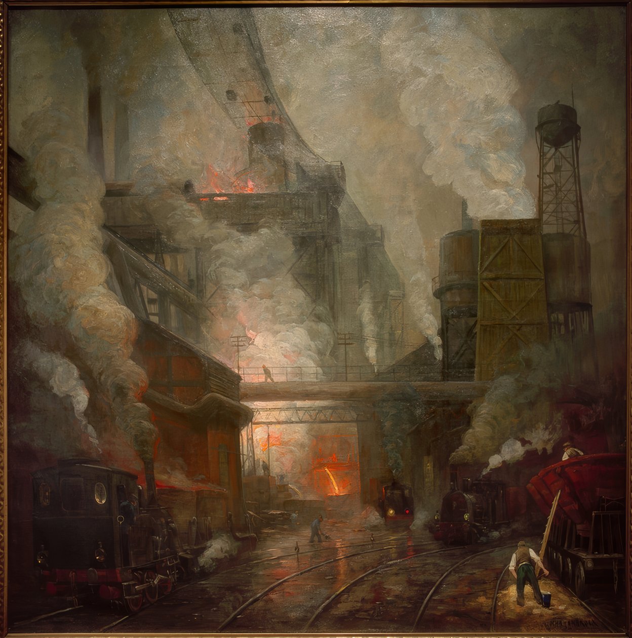 Roscagem de alto-forno em Hörde de Herman Heijenbrock
