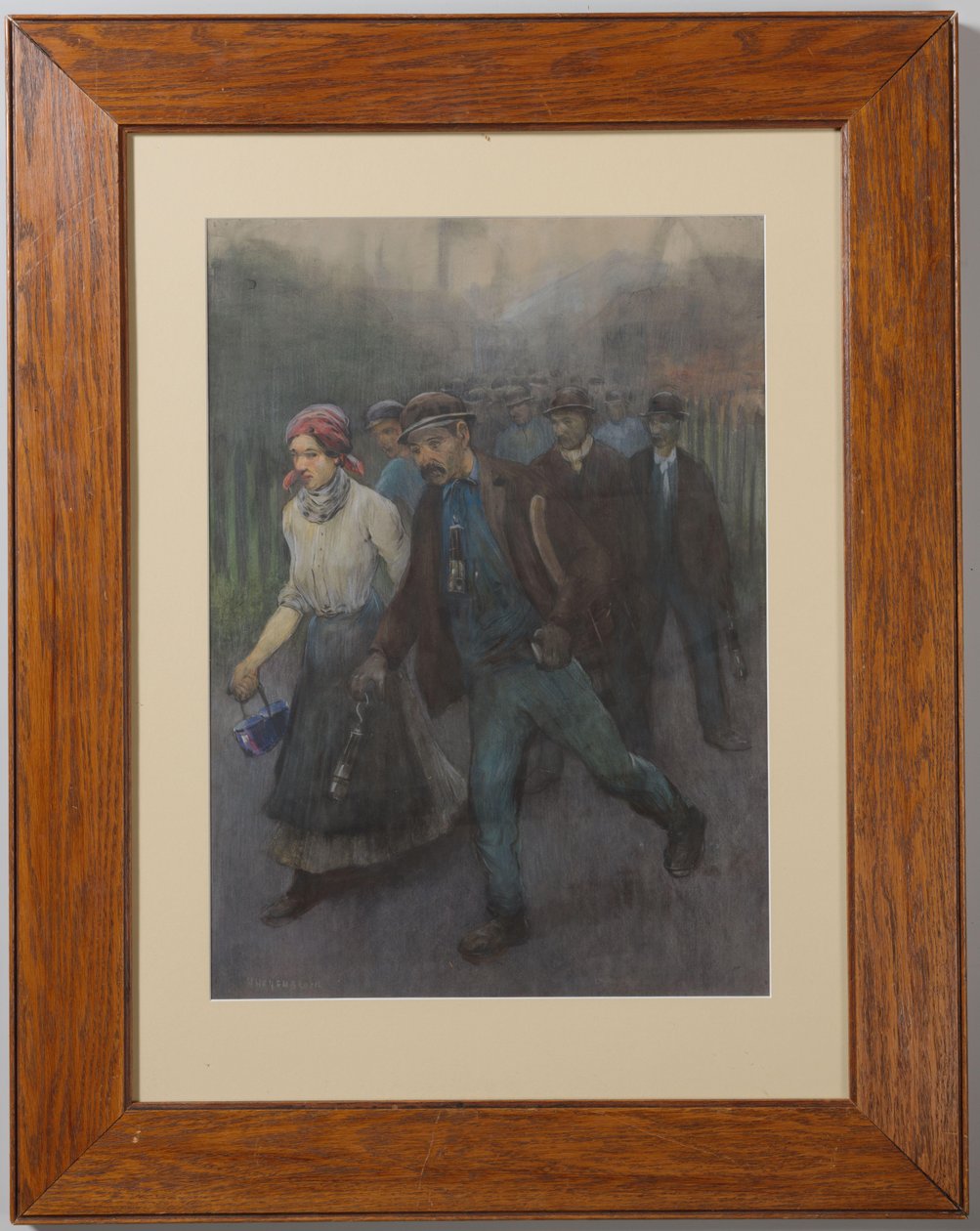 Mineiros ambulantes com esposa mineira de Herman Heijenbrock