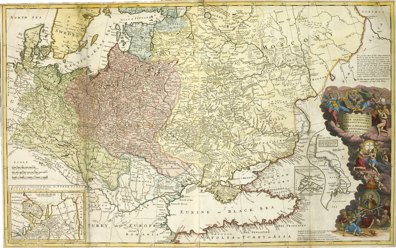 Mapa da Moscóvia de Herman Moll