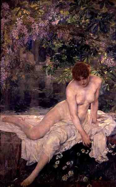 Após o banho (óleo sobre tela) de Herman Richir
