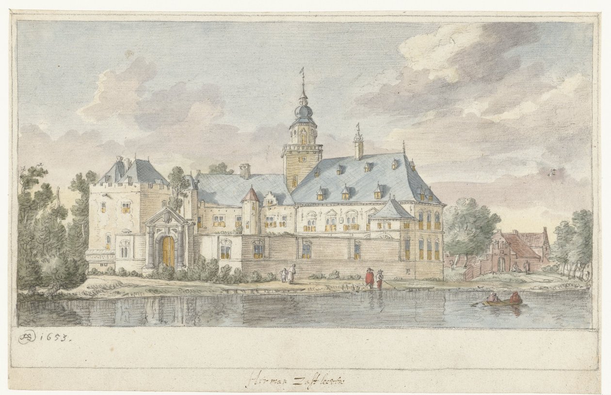 Vista do Castelo de Nijenrode de Herman Saftleven