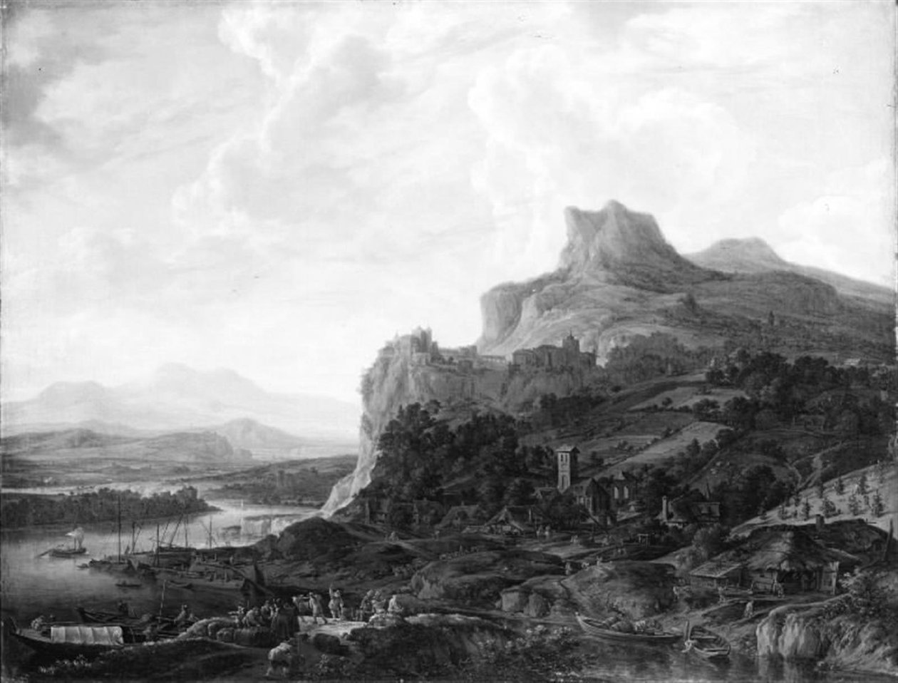 Paisagem junto ao Reno de Herman Saftleven