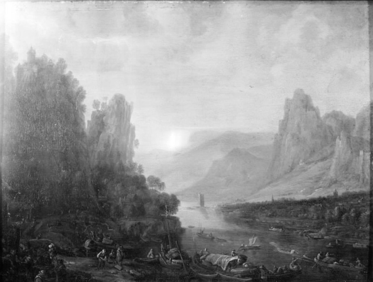 Paisagem do Reno junto a Bingen de Herman Saftleven