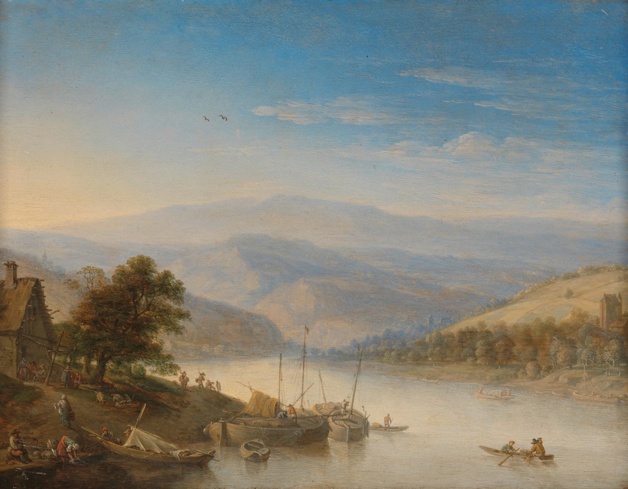 Vista do Rio Reno perto de Andernach de Herman Saftleven