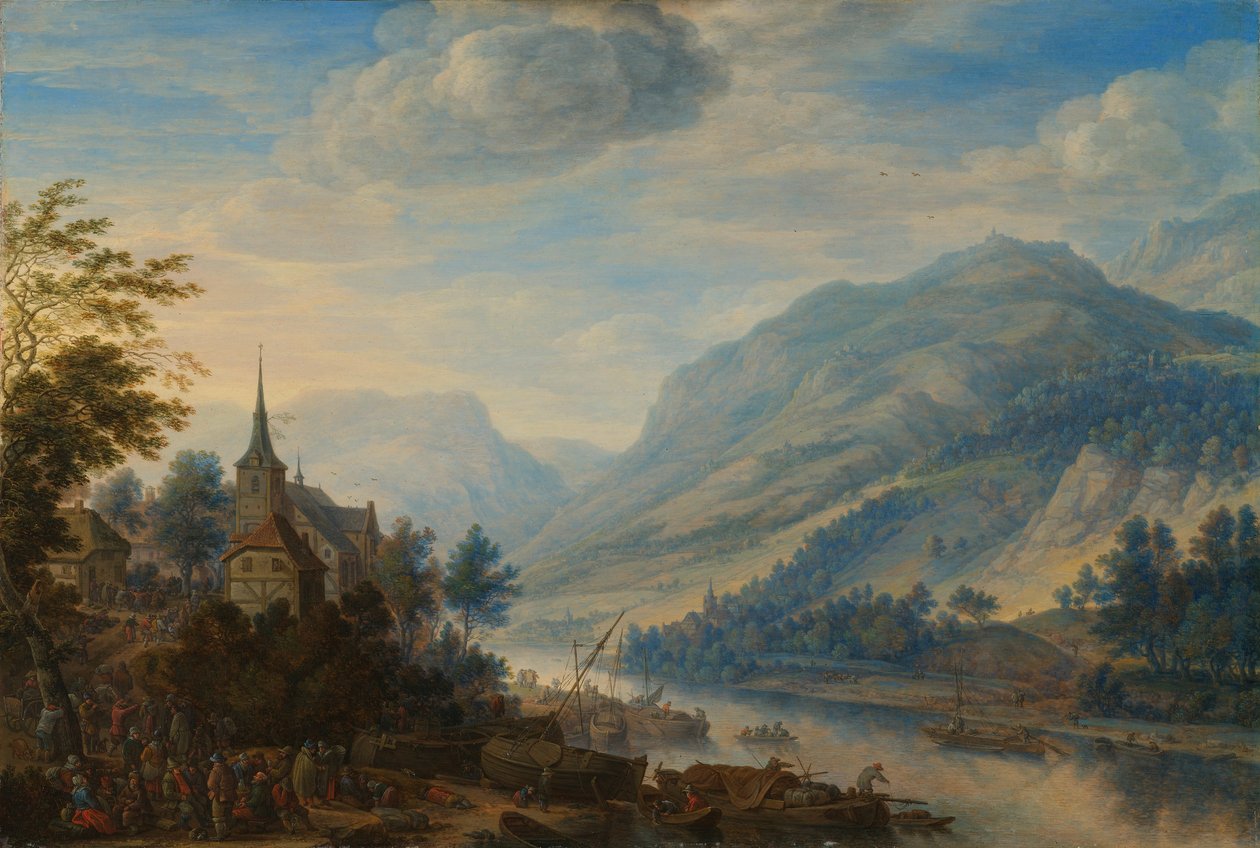 Vista do Reno perto de Reineck de Herman Saftleven