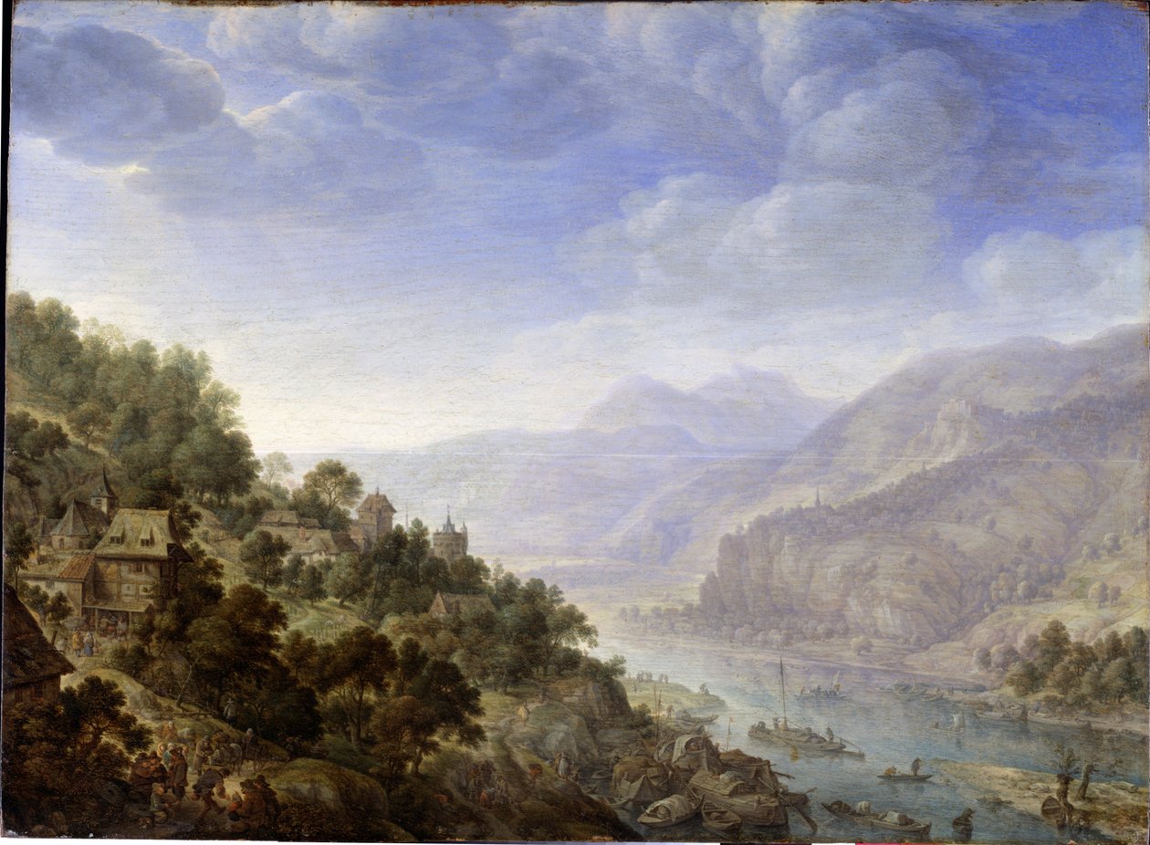 Vista sobre o Reno de Herman Saftleven