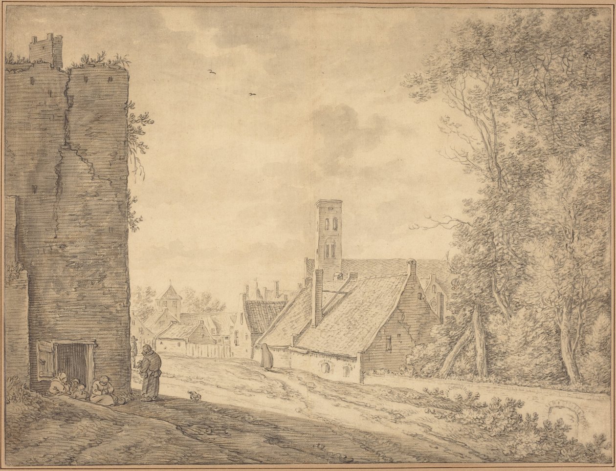 Paisagem da aldeia de Herman Saftleven