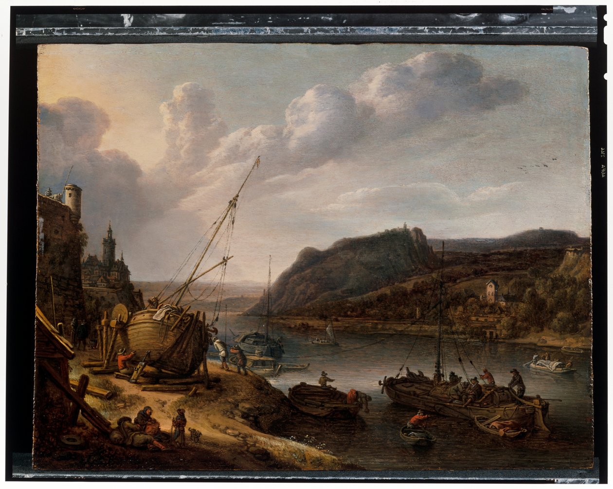 Uma paisagem fluvial de Herman the Younger Saftleven