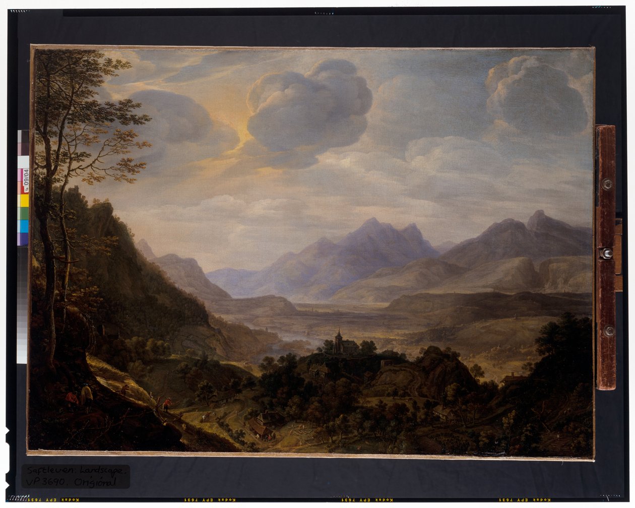 Uma extensa paisagem renana de Herman the Younger Saftleven