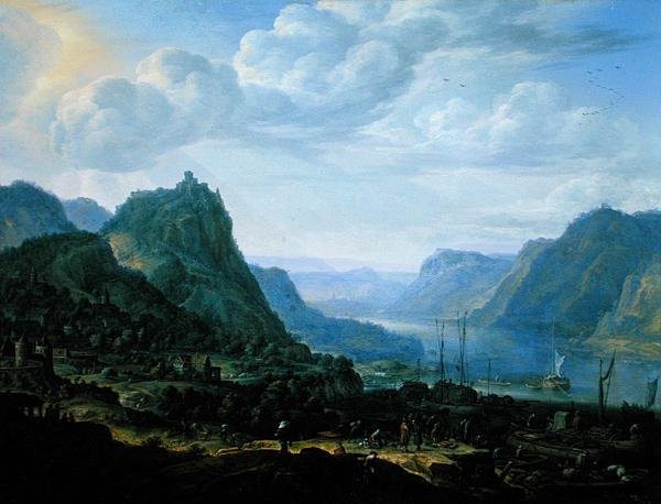Vista sobre o Reno de Herman the Younger Saftleven
