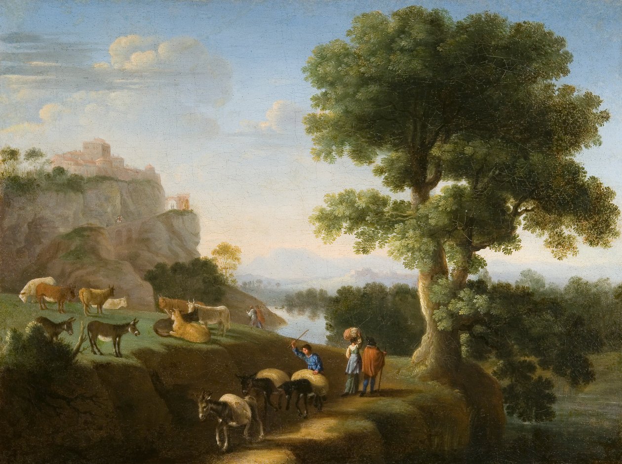 Paisagem (óleo sobre tela) de Herman van (attr. to) Swanevelt