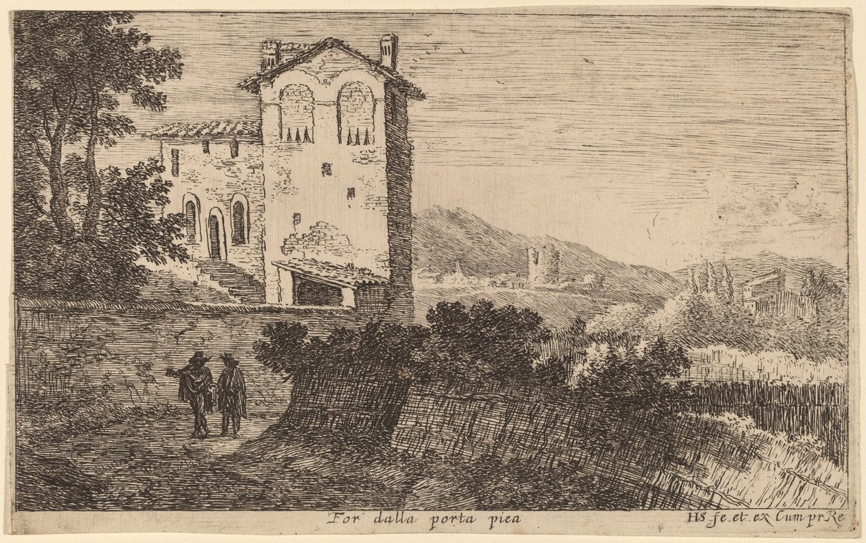 Para dalla porta pia (Villa fora da Porta Pia) de Herman van Swanevelt