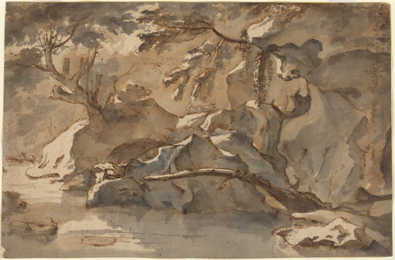 Paisagem (depois de Paul Bril) de Herman van Swanevelt