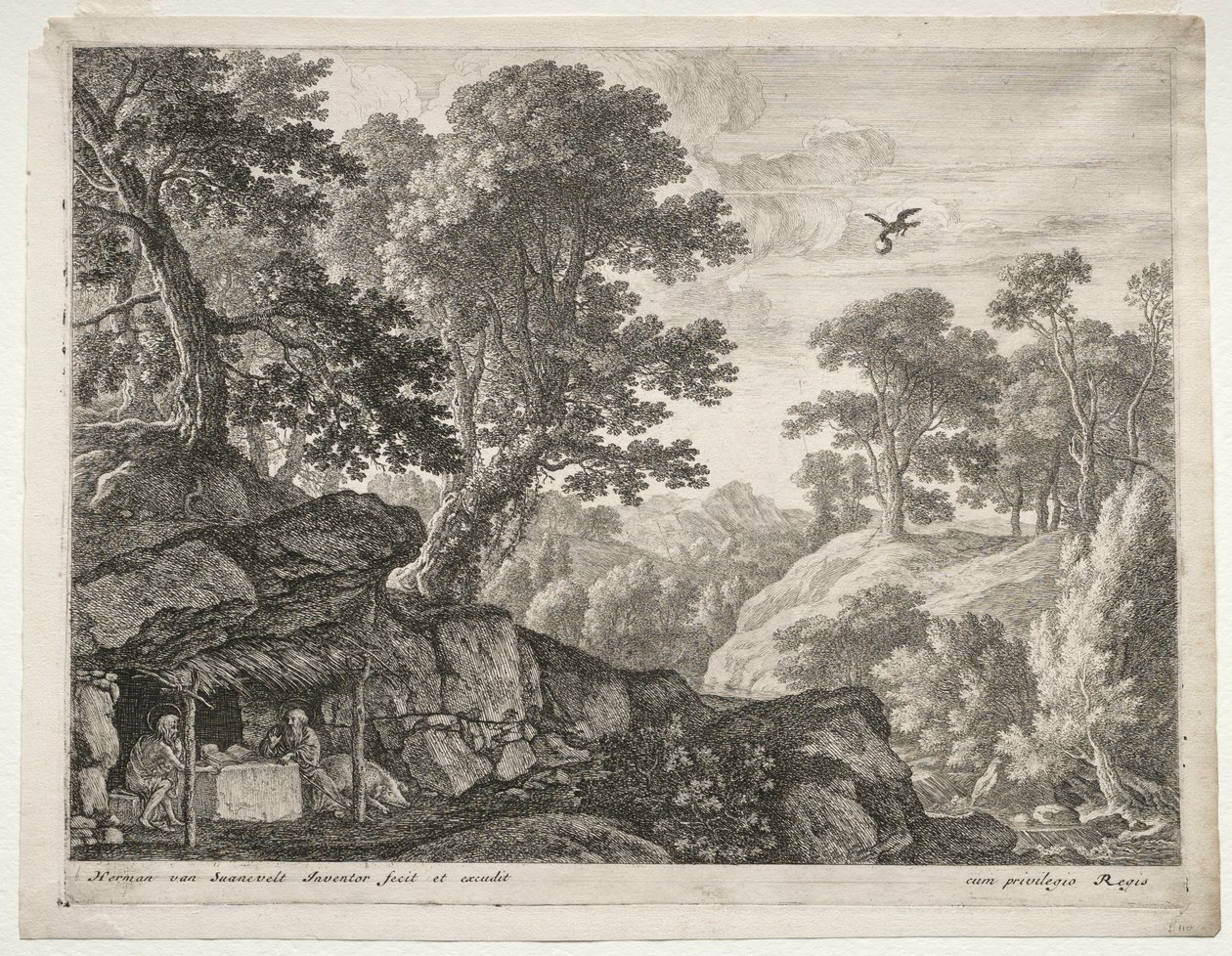 Paisagem com pontos. Paul e Anthony. de Herman van Swanevelt