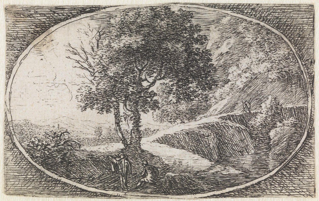Paisagem (n.º 11 da série: Variae campestrum fantasiae) de Herman van Swanevelt
