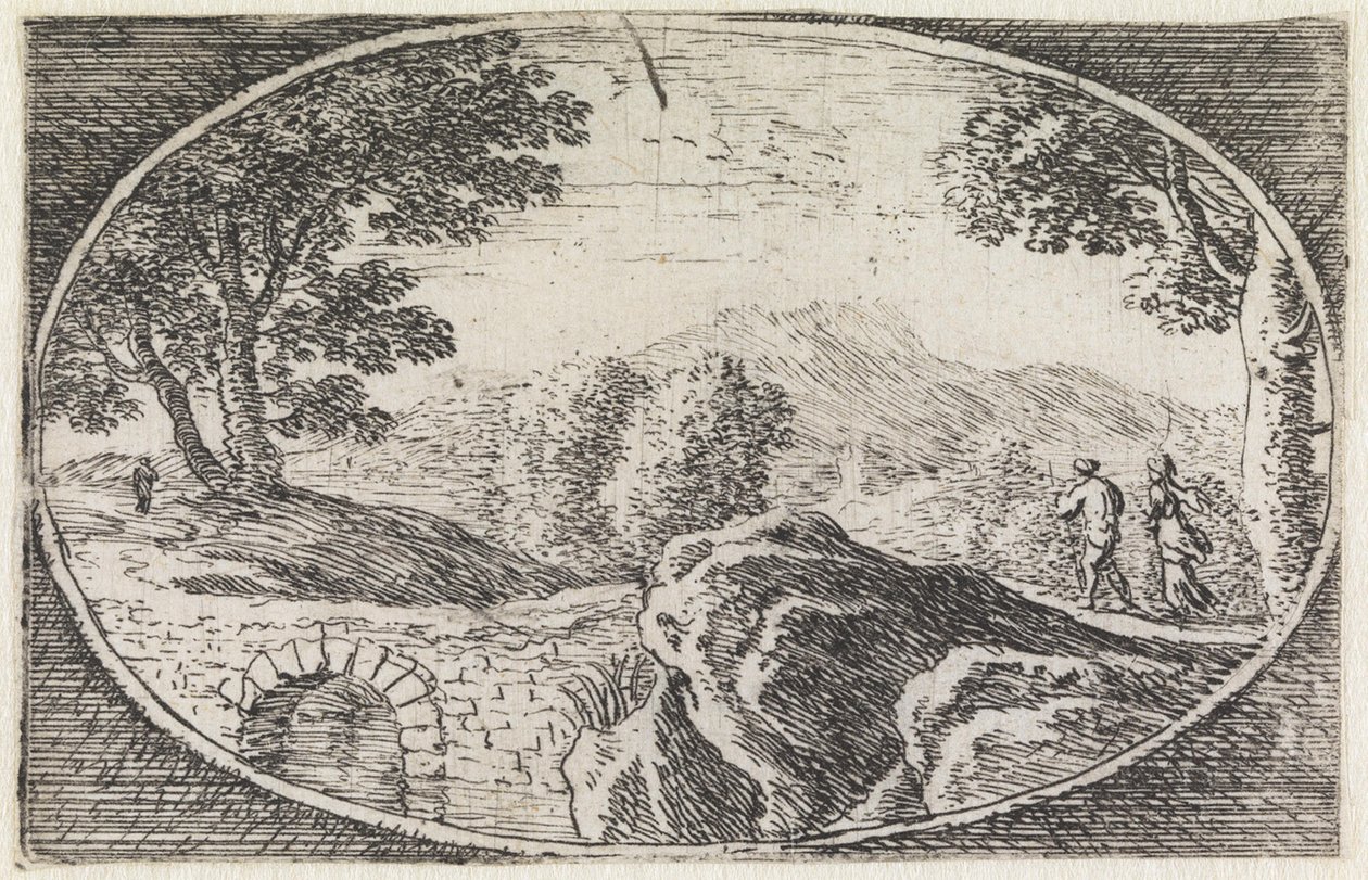 Paisagem (n.º 14 da série: Diversas fantasias campestres) de Herman van Swanevelt