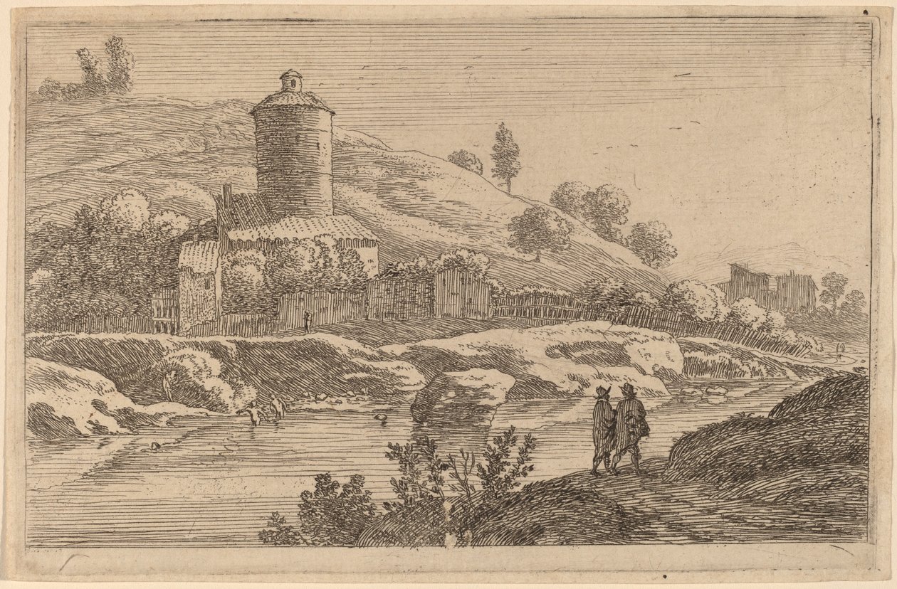 Torre redonda perto do Tibre de Herman van Swanevelt