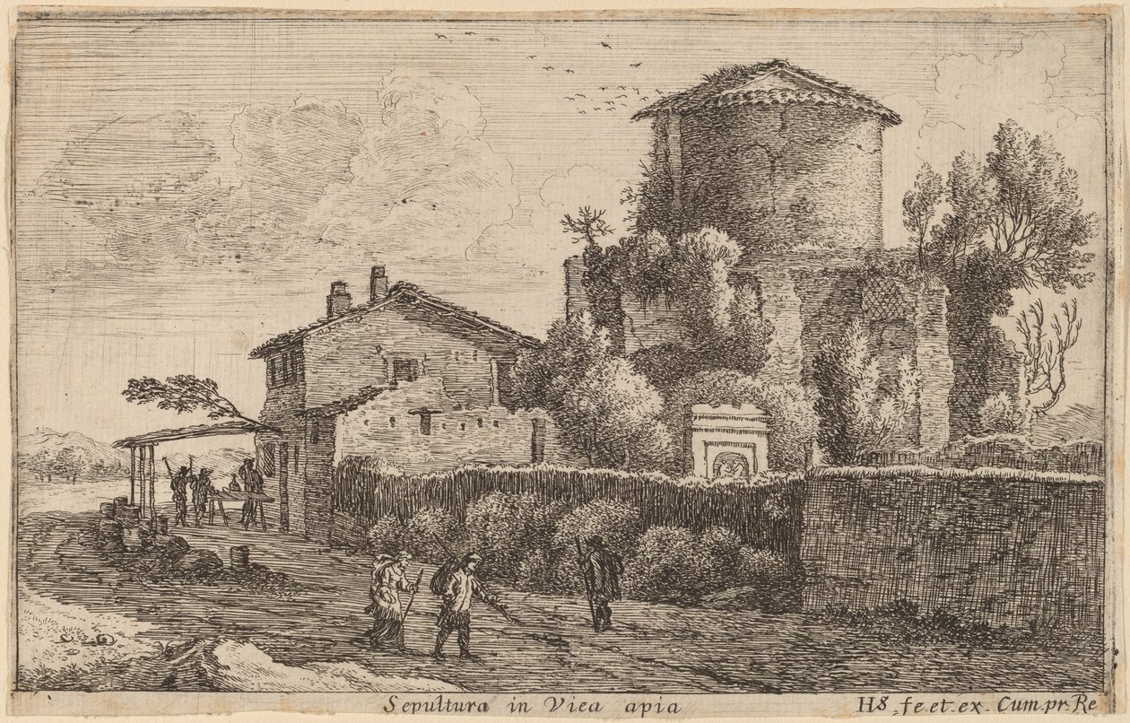 Túmulo na Via Appia de Herman van Swanevelt
