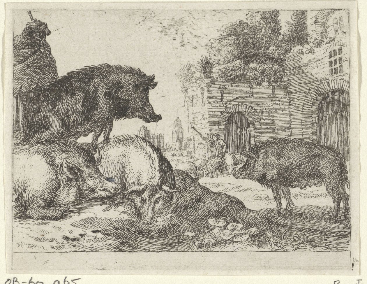 Suínos
Paisagens com animais (título da série) de Herman van Swanevelt