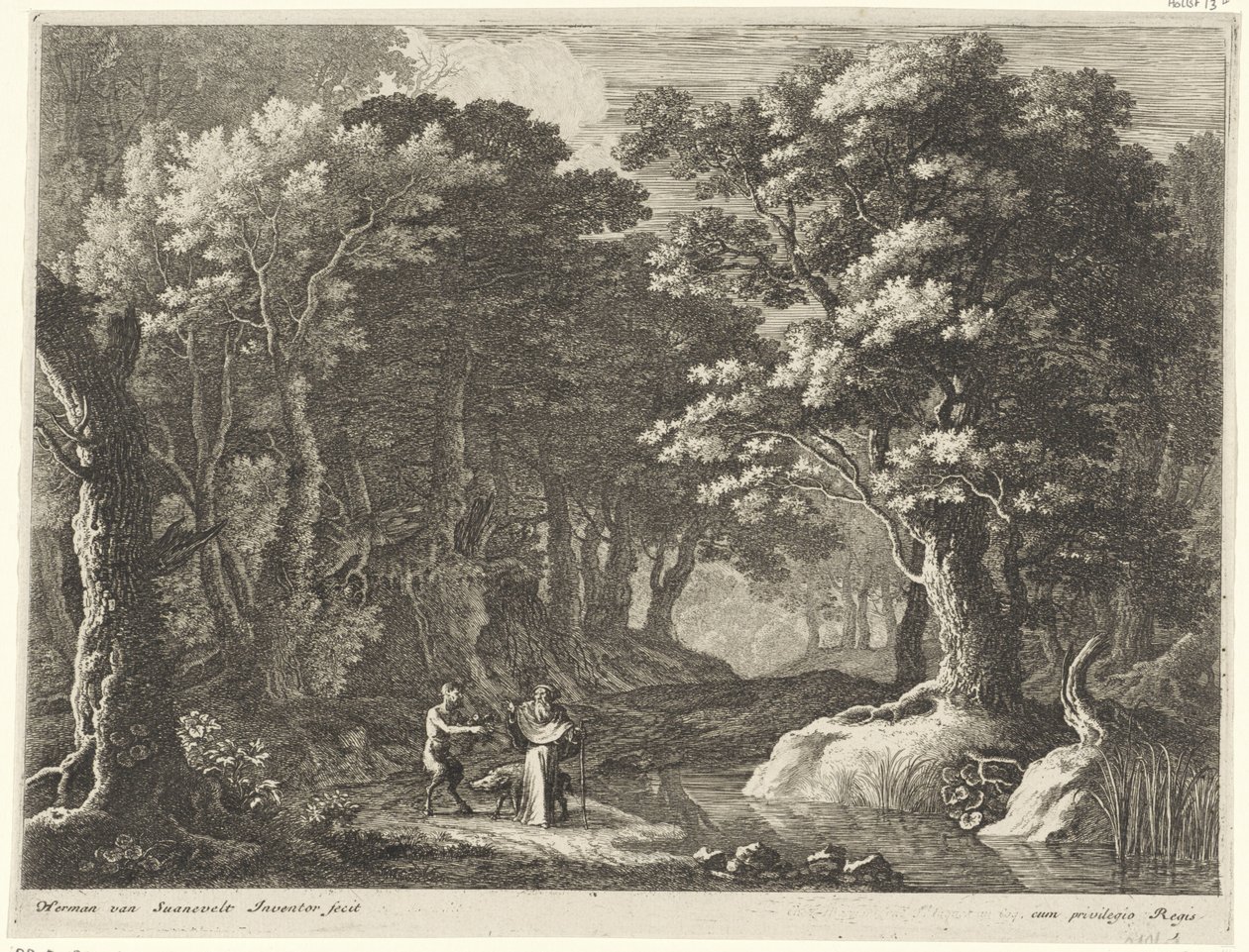 A tentação de Santo António o Grande
Paisagens com santos penitentes (título da série) de Herman van Swanevelt