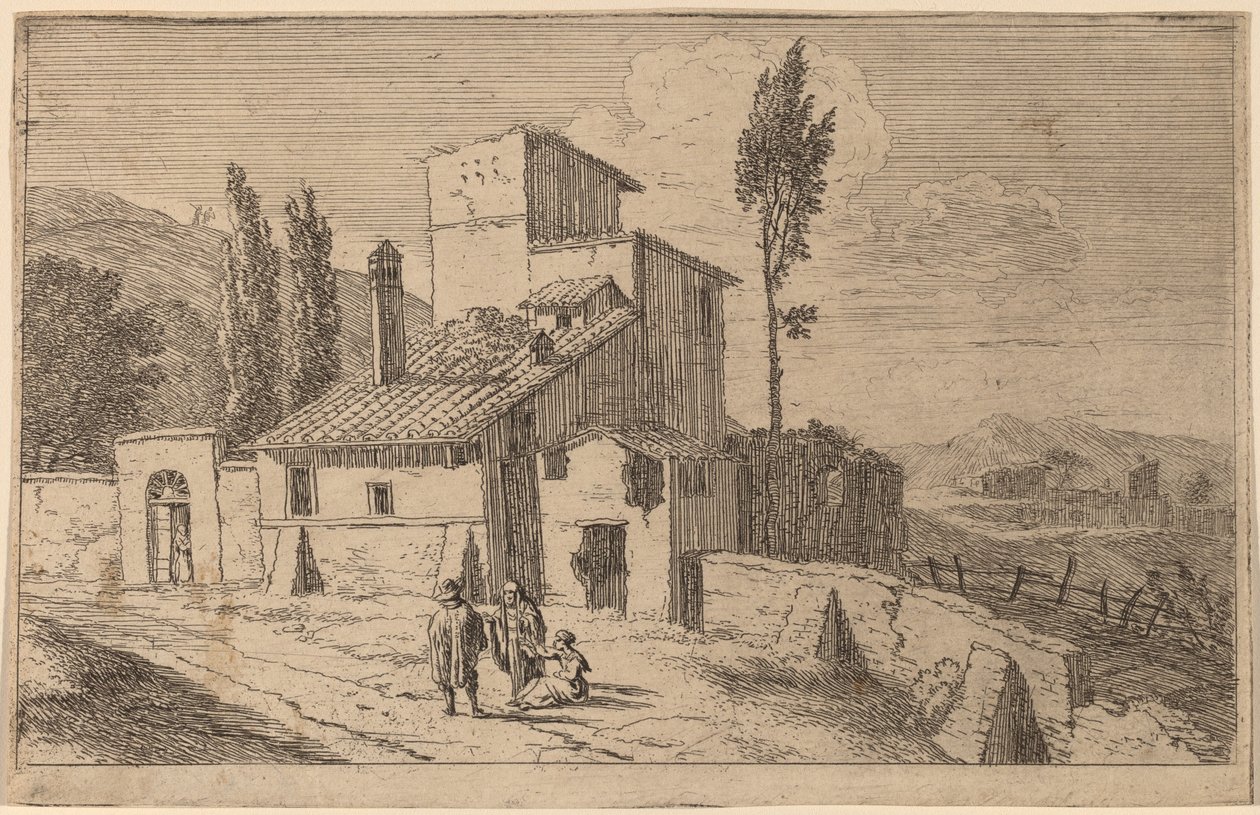 Vista de um Convento de Herman van Swanevelt