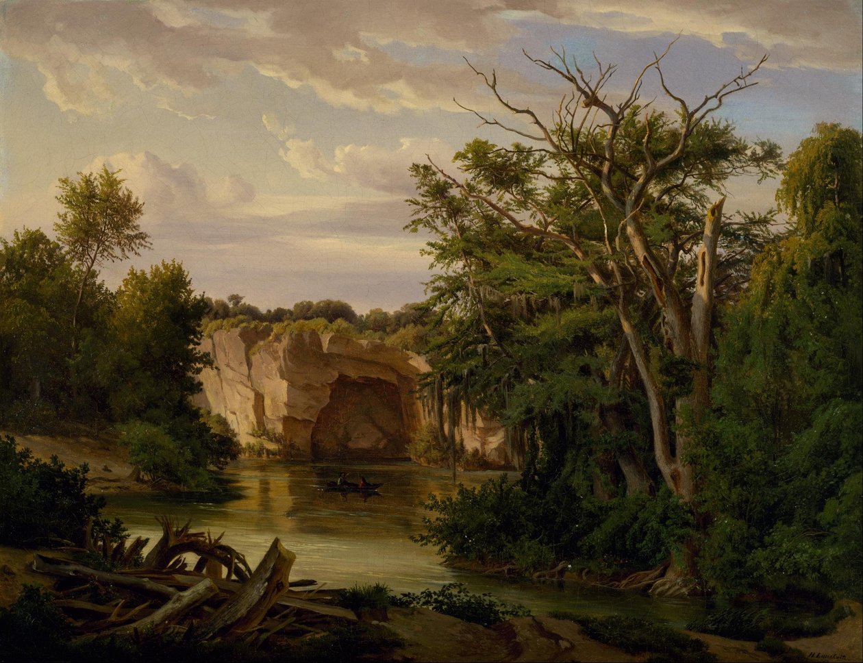 Paisagem do país do monte de Carl Hermann Frederick Lungkwitz