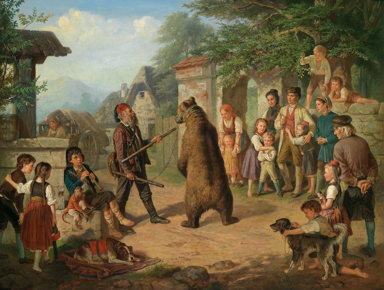 Circo de caminhadas em uma aldeia de Hermann Pistor