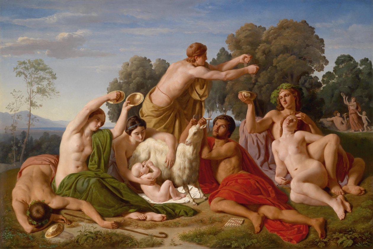 A educação de Júpiter no Monte Ida em Creta de Hermann Steinfurth