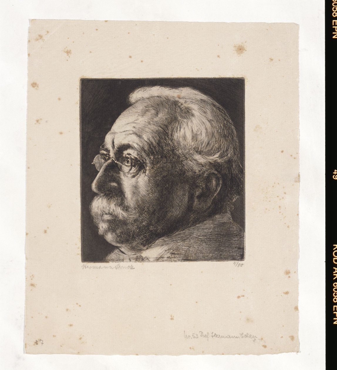 Retrato de Hermann Cohen (1842-1918) de Hermann Struck