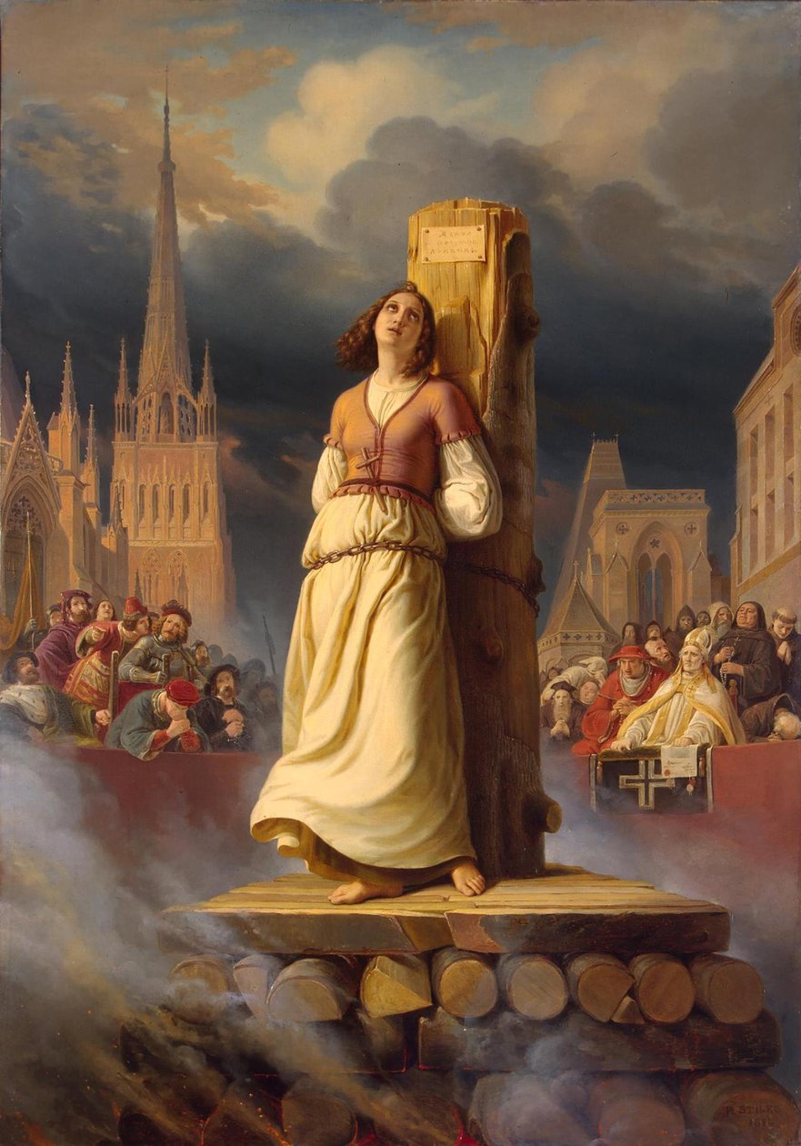 Joana da morte dos arcos na estaca, 1843 de Hermann Anton Stilke