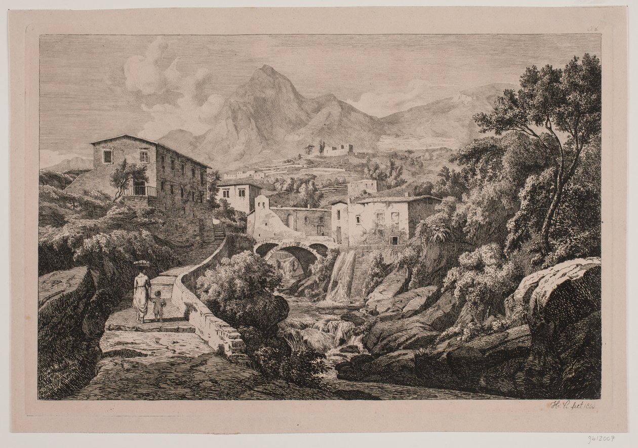 Lagoa do moinho em Amalfi de Hermann Carmiencke