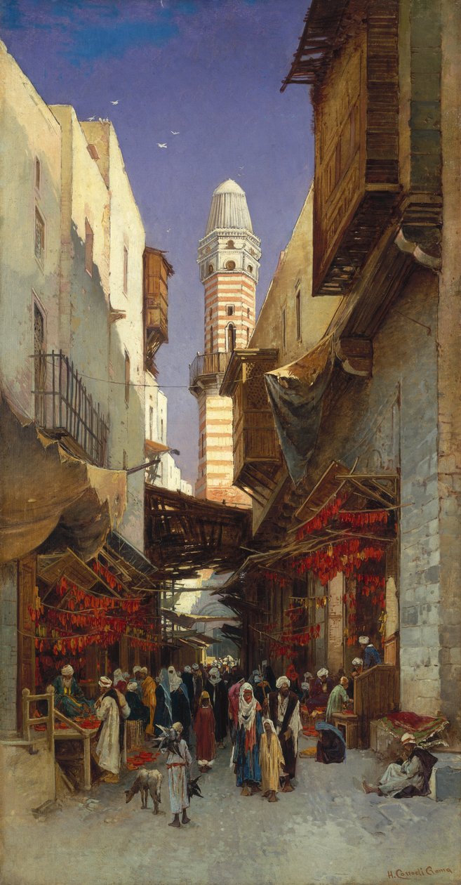 Um bazar egípcio de Hermann David Salomon Corrodi