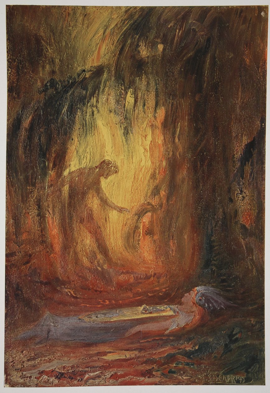 Despertar de Brunnhilde, 1906 de Hermann Hendrich
