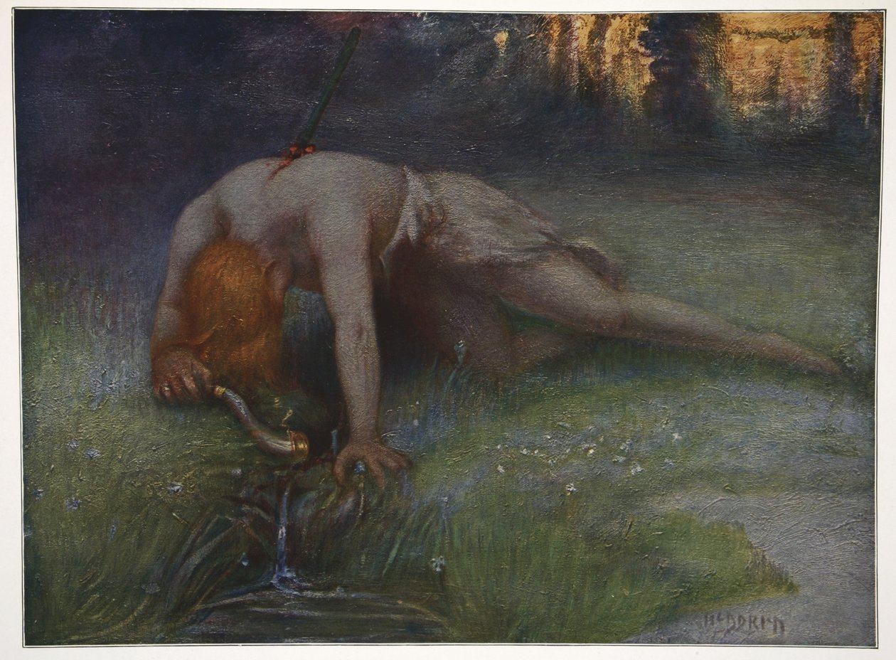 A morte de Siegfried, 1906 de Hermann Hendrich