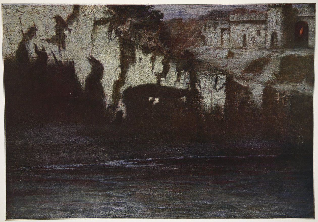 O funeral de Siegfried, 1906 de Hermann Hendrich