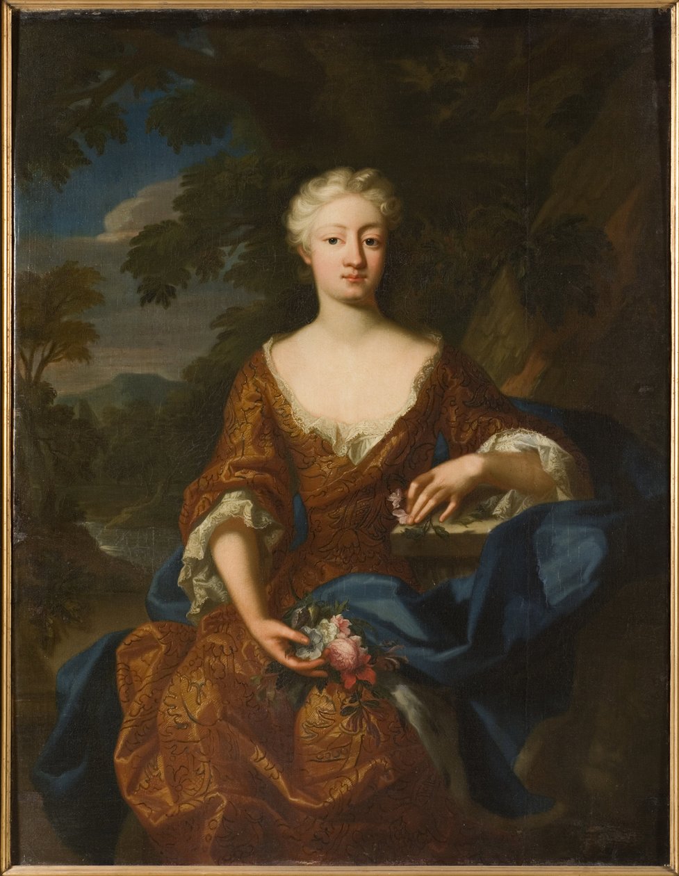 Louise Dorothee de Brandebourg, reine de Suede - Retrato da Princesa Luise Dorothea da Prússia (1680-1705), de Quiter, Hermann Hendrik, o Jovem (activo 1700-1731). Óleo sobre tela de Hermann Hendrik de (active 1700 1731) Quiter