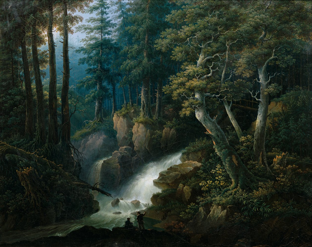 A cachoeira Ilse no Brocken nas montanhas Harz de Hermann Josef Neefe